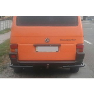 Задняя дуга AK003-2 Черная (Нержавейка) Volkswagen T4 Transporter 1990-2003 гг. фото 1