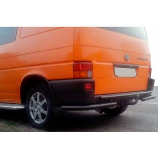 Задняя дуга AK003-2 Черная (Нержавейка) Volkswagen T4 Caravelle/Multivan 1990–2003 гг. фото 3