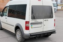 Ford Connect 2002–2006 гг. Задняя дуга AK-design Черная (нерж. сталь) фото 1