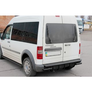 Задняя дуга AK-design Черная (нерж. сталь) Ford Connect 2002–2006 гг. фото 1