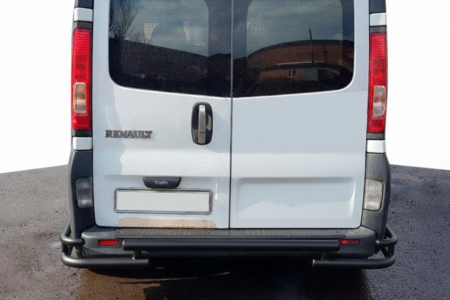 Opel Vivaro 2001–2015 гг. Задняя защита AK-Special Black (нержавейка) Фото 1