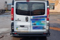 Renault Trafic 2001–2015 гг. Задняя защита AK-Special Black (нержавейка) фото 2
