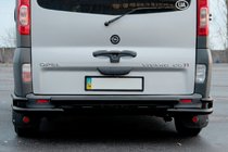 Renault Trafic 2001–2015 гг. Задняя защита AK-Special Black (нержавейка) фото 6