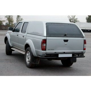 Задняя защита AK004 Черный (нерж. сталь) Nissan NP300 1999-2015 гг. фото 1