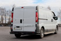 Renault Trafic 2001–2015 гг. Задняя защита AK003-Plus-2 Черный (нержавейка) фото 1