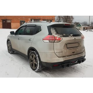 Задняя защитная дуга NSXT.13.6.B1-08 Black (нерж.) Nissan X-trail T32/Rogue 2014-2021 гг. фото 1