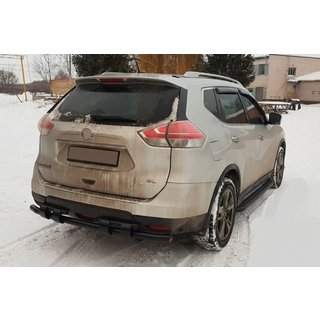 Задняя защитная дуга NSXT.13.6.B1-08 Black (нерж.) Nissan X-trail T32/Rogue 2014-2021 гг. фото 2