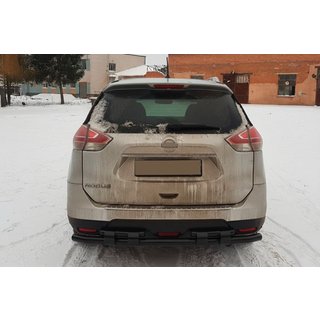 Задняя защитная дуга NSXT.13.6.B1-08 Black (нерж.) Nissan X-trail T32/Rogue 2014-2021 гг. фото 3