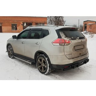 Задняя защитная дуга NSXT.13.6.B1-08 Black (нерж.) Nissan X-trail T32/Rogue 2014-2021 гг. фото 4