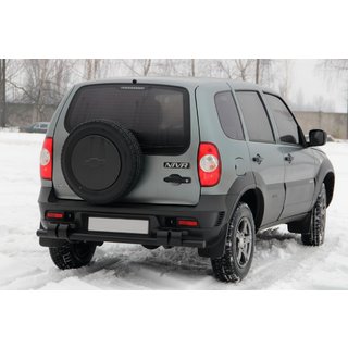 Задняя дуга AK015 Черная (нержавейка) фото 1
