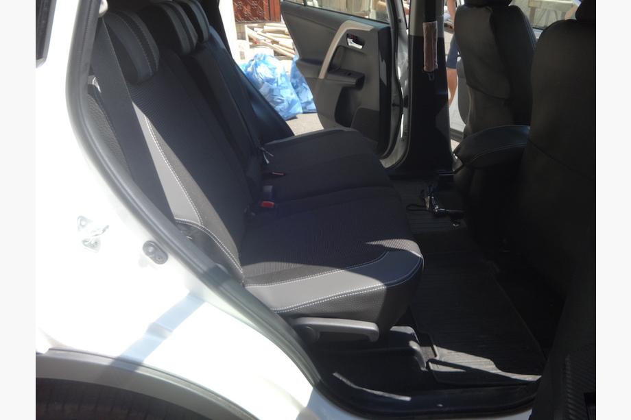 Toyota Rav 4 2013-2018 гг. Авточехлы (Эко-кожа↗Ткань, Premium) Фото 35