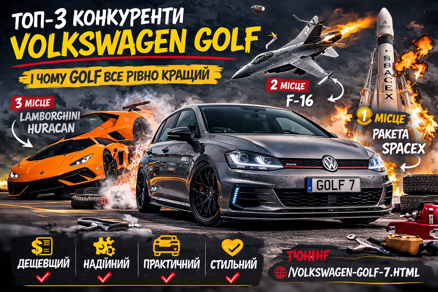 Топ-3 конкурента Volkswagen Golf: когда здравый смысл проиграл маркетингу, пафосу и реактивной тяге