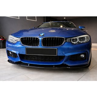 Накладка на передний бампер Lip EuroCap (для M-Sport, 2014-2017, глянцевый черный) BMW 4 серия F32/F33/F36 2012-2020 гг. фото 1