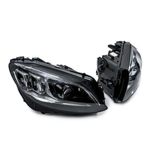 Передние фары Full LED (для галогена, 2 шт.) Mercedes C-сlass W205 2014-2021 гг. фото 3