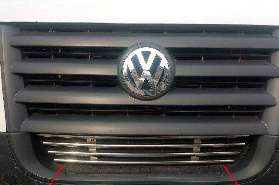 Volkswagen Crafter 2006-2016 гг. Решетка бампера нержавейка Image