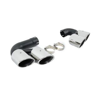 Насадки на глушитель V1 Silver в стиле X6M F96 BMW X6 G06 2019–2027 гг. фото 4