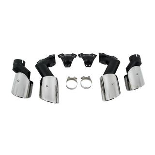 Насадки на глушитель V2 Silver в стиле X6M F96 BMW X6 G06 2019–2027 гг. фото 2