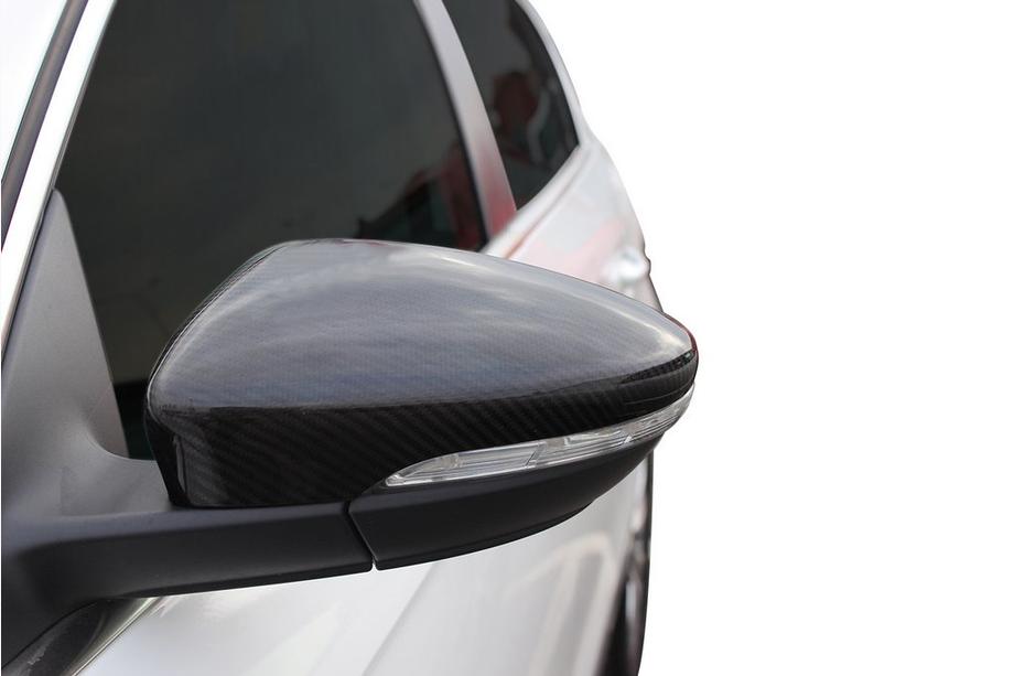 Volkswagen EOS 2011-2016 гг. Накладки на Зеркала (2 шт, Натуральный Карбон) Фото 17