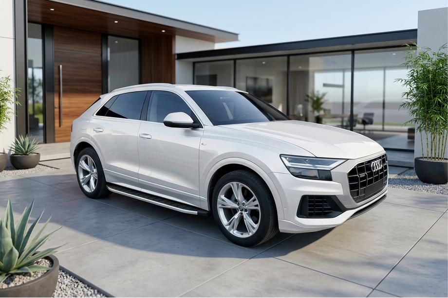 Audi Q8 2018- гг. Боковые пороги Maya V2 (2 шт., Алюминий) Фото 3