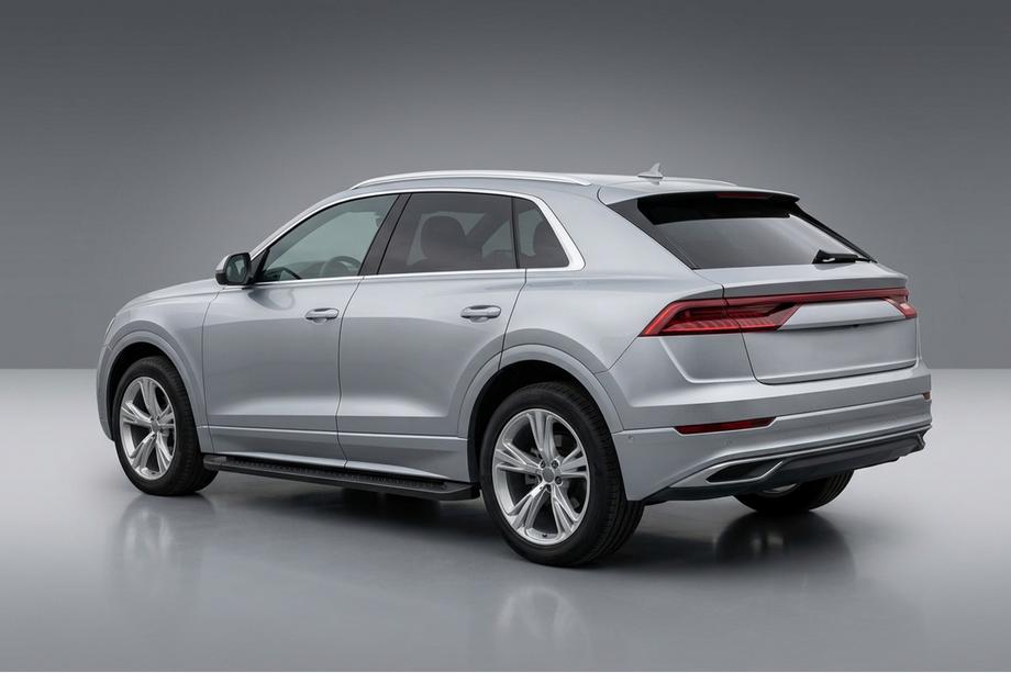 Audi Q8 2018- гг. Боковые пороги Allmond Black (2 шт., алюминий) Фото 1