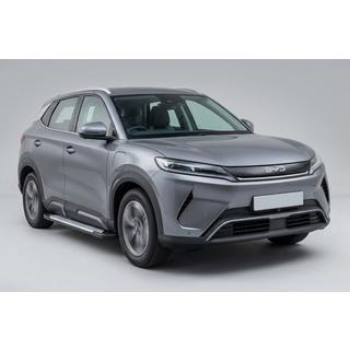 Боковые пороги Allmond Grey (2 шт., алюминий) BYD Atto 2/Yuan Up 2024– гг. фото 1