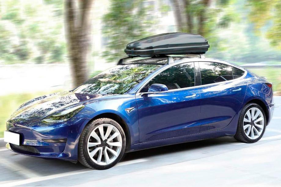 Tesla Model 3 2017- гг. Поперечины в штатные места OEM, с замком (2 шт.) Фото 4