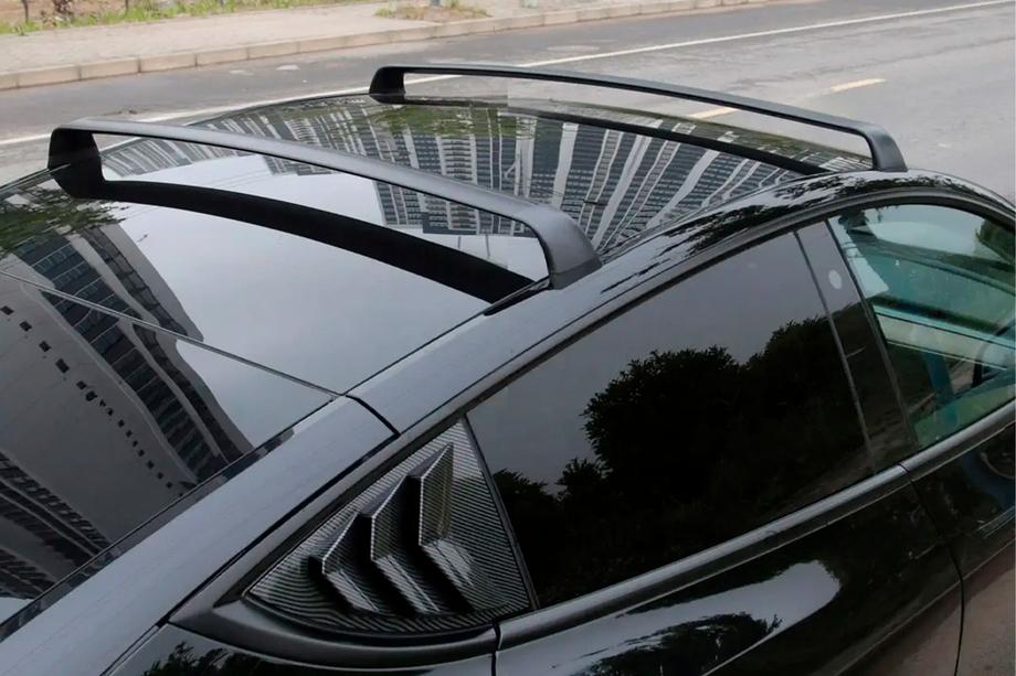 Tesla Model 3 2017- гг. Поперечины в штатные места OEM, с замком (2 шт.) Фото 1