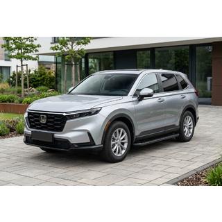 Боковые пороги Allmond Black (2 шт., алюминий) Honda CRV 2022- гг. фото 1