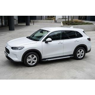 Боковые пороги Allmond Grey (2 шт., алюминий) Honda ZR-V 2022- гг. фото 1