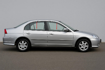 Honda Civic Sedan VII 2001-2006 гг. Наружные молдинги окон нержавейка (4 шт) OmsaLine - Итальянская Нержавейка фото 1