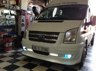 Ford Transit 2000–2014 гг. Накладка на передний бампер (2006-2014, DRL, с решеткой) фото 3