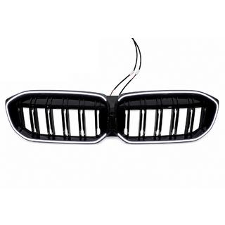 Ноздри M-Look LED (2022+, черный глянец) BMW 3 серия G20/G21 2018- гг. фото 2