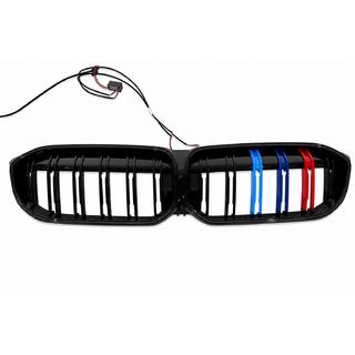 Ноздри M-Color LED (2022+, чёрный глянец) BMW 3 серия G20/G21 2018- гг. фото 3