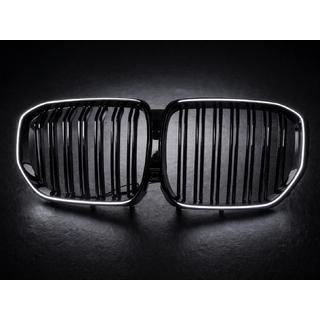 Ноздри BMW M-Look LED (2019-2022, черный глянец) BMW X5 G05 2019–2026 гг. фото 4