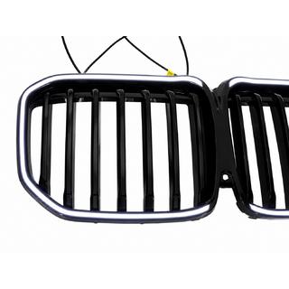 Ноздри 1 Bar LED (2019-2022, черный глянец) BMW X7 G07 2019- гг. фото 4