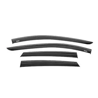 Ветровики с чёрным молдингом Niken Luxury (4 шт) Seat Leon 2013-2020 гг. фото 1