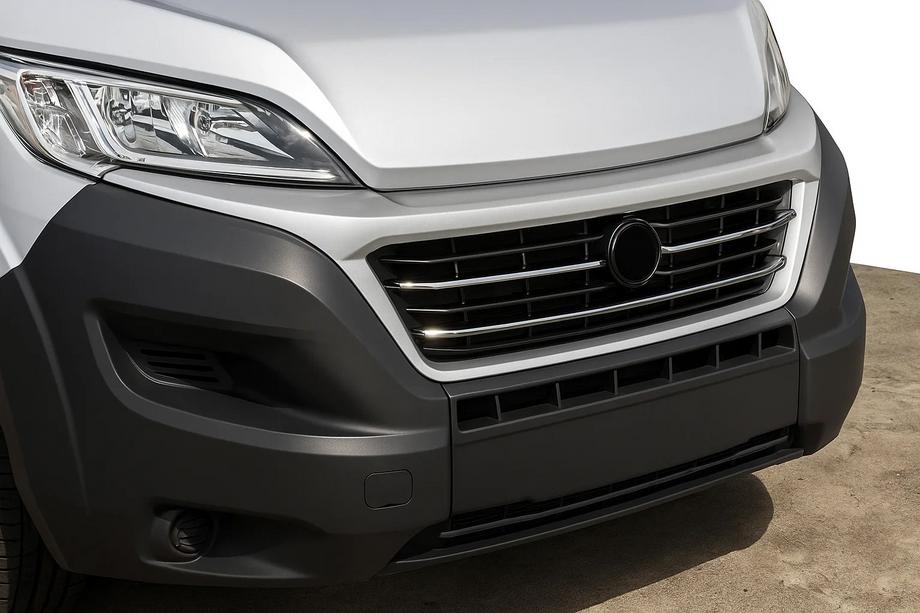 Fiat Ducato 2006-2025 гг. Хром накладки на решетку радиатора 2014-2022 (3 шт, нержавейка) Image