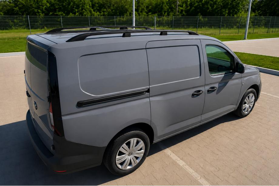 Volkswagen Caddy 2020- гг. Рейлинги на крышу черные (турецкий дизайн) Image