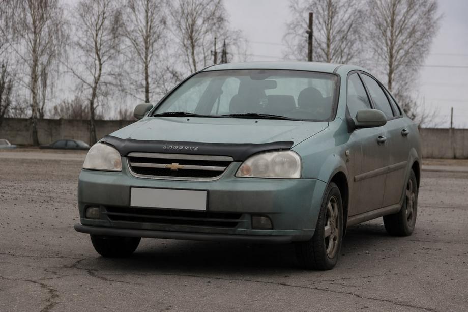 Chevrolet Lacetti 2003-2024 гг. Передний ус ST008 Black (42 мм, нерж.) Фото 3