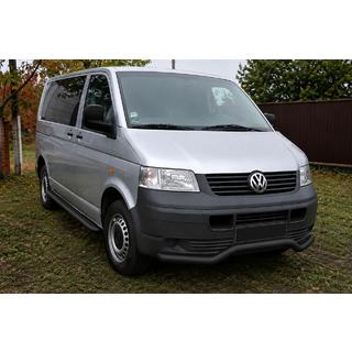 Передняя защита Волна ST007 Black (нерж.) Volkswagen T5 Transporter 2003-2010 гг. фото 1
