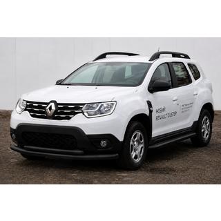 Передняя защита (кенгурятник) F3-10 Black (нерж. сталь) Dacia Duster 2018-2024 гг. фото 1