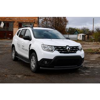 Передняя защита (кенгурятник) F3-10 Black (нерж. сталь) Dacia Duster 2018-2024 гг. фото 3