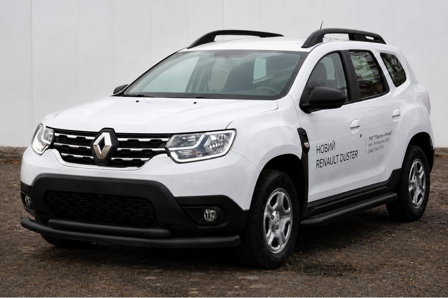 Renault Duster 2018-2024 гг. Передняя защита (кенгурятник) F3-10 Black (нерж. сталь) Фото 1