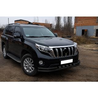 Передняя защита (кенгурятник) F3-31 Black (нерж.) Toyota Land Cruiser Prado 150 2009-2023 гг. фото 3