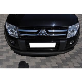 Передняя защита ST008 Black (нерж.) Mitsubishi Pajero Wagon III 1999-2006 гг. фото 2