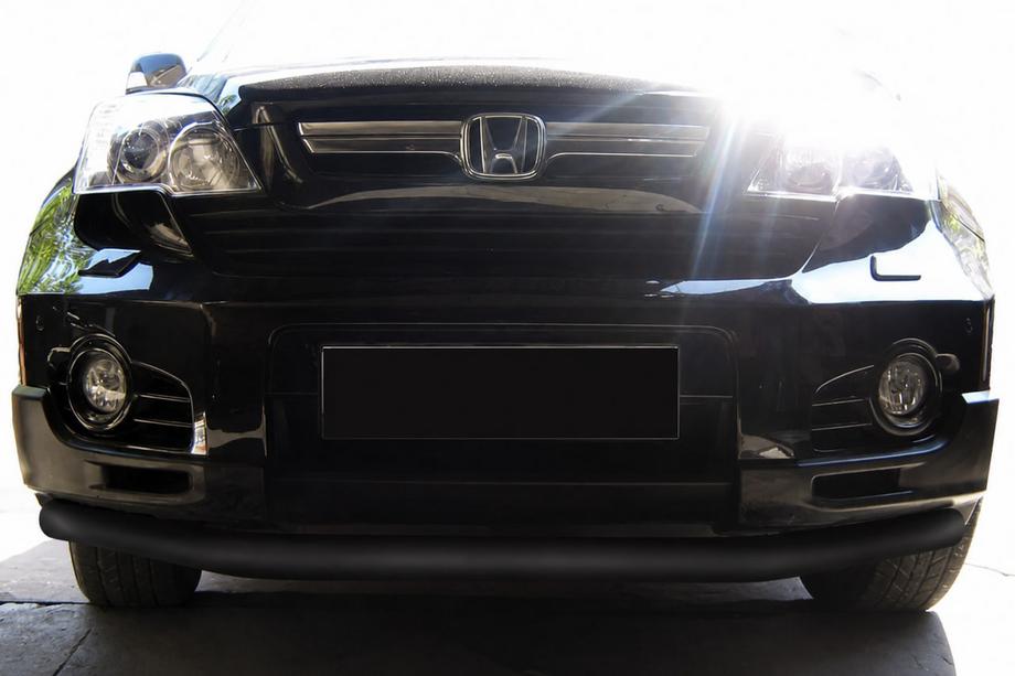 Honda CRV 2007-2011 гг. Передняя защита ST008 Black (нерж.) Фото 1
