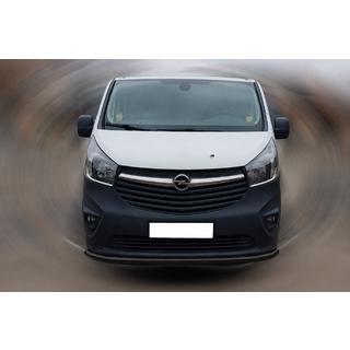 Передняя защита ST008 Черная (Нержавейка) Opel Vivaro 2015-2019 гг. фото 1