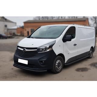 Передняя защита ST008 Черная (Нержавейка) Renault Trafic 2015- гг. фото 2