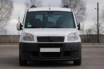 Fiat Doblo I 2001-2005 гг. Передняя защита ST008 Черная (Нержавейка) фото 2
