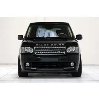 Передняя защита ST008 Черная (Нержавейка) Range Rover III L322 2002-2012 гг. фото 1